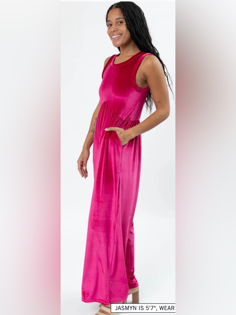 ✨💖Smash + Tess “Gina” Fuchsia Velvet Romper